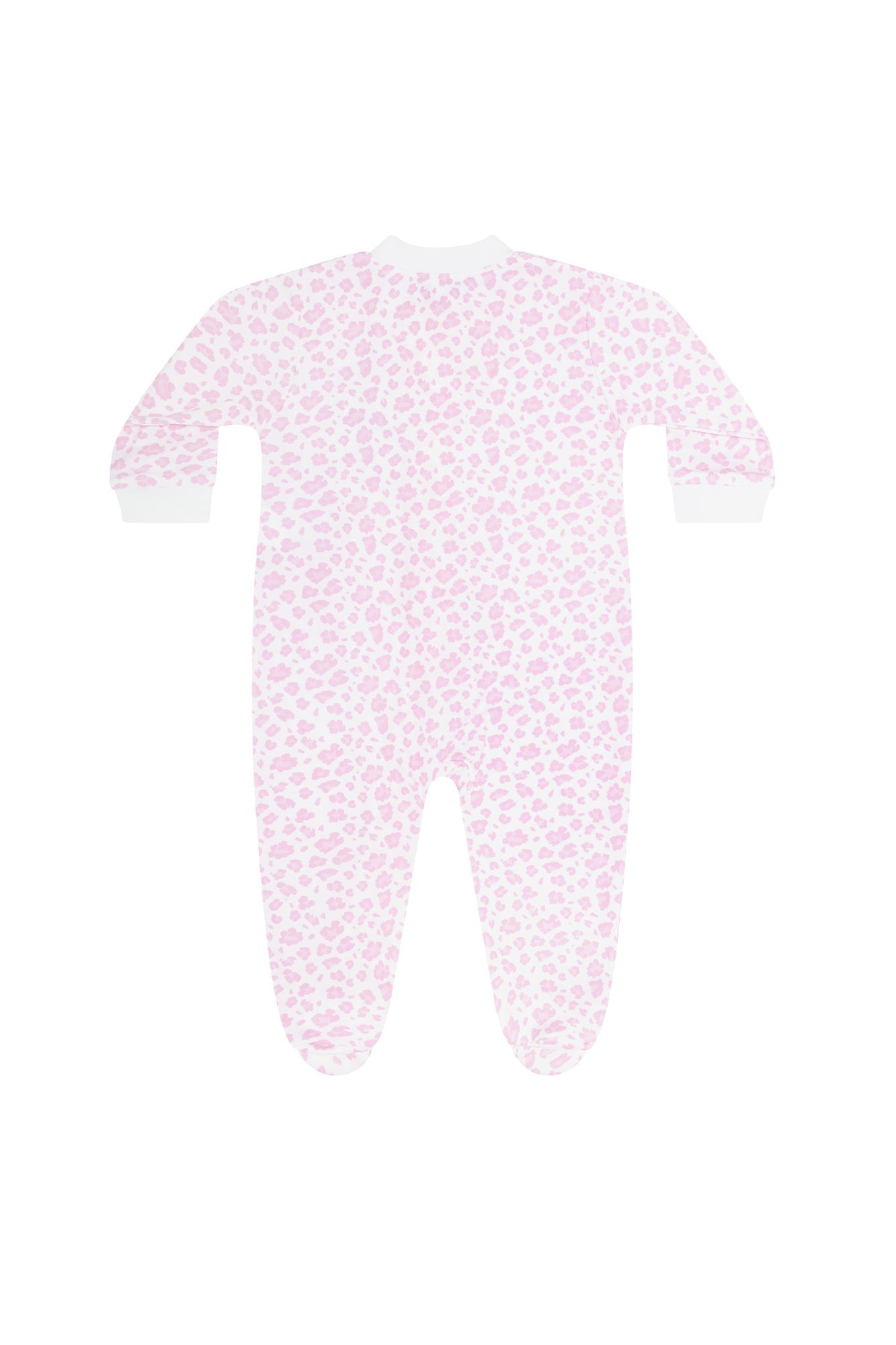 Image of Pink Cheetah Print Zipper Footie